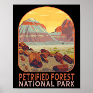Poster Forêt pétrifiée Parc national de l'Arizona Montagn
