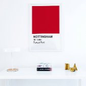 Poster Forêt rouge de Nottingham - frontière blanche