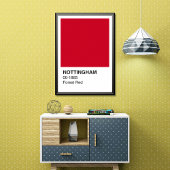 Poster Forêt rouge de Nottingham - frontière blanche