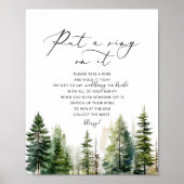 Poster Forêt rustique ne pas dire mariée nuptiale douche (Devant)