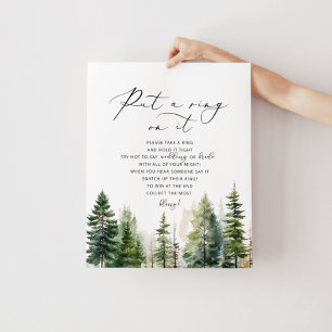 Poster Forêt rustique ne pas dire mariée nuptiale douche