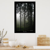 Poster Forêt sauvage des arbres de Misty Imprimer (Cuisine)