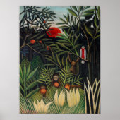 Poster Forêt tropicale avec singes par Henri Rousseau. (Devant)