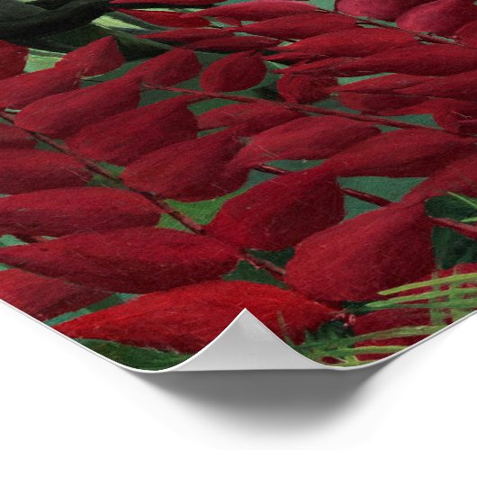 Poster Forêt tropicale avec singes par Henri Rousseau. (Coin)