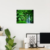 Poster Forêt tropicale et cascades (Bureau à domicile)