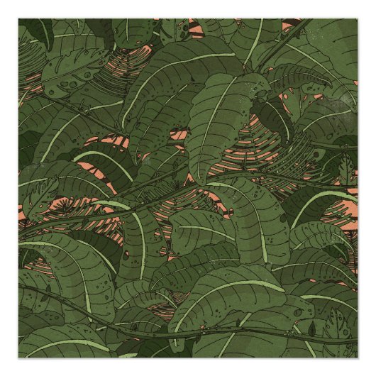 Poster Forêt tropicale jungle (Devant)