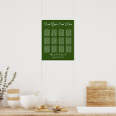 Poster Forêt Vert Mariage Réception Carte de siège (Cuisine)