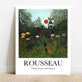 Poster Forêt vierge au coucher du soleil par Henri Rousse
