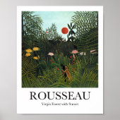 Poster Forêt vierge au coucher du soleil par Henri Rousse (Devant)