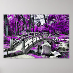 Poster Forêt violette Dreamscape