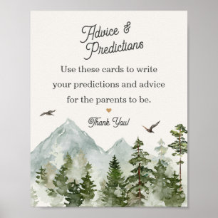 Poster Forêt Woodland conseil pour le panneau baby shower