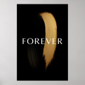 Poster FOREVER Black & Gold Brushstroke – Elegant Art (Devant)