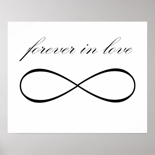 Poster Forever in love infinity symbole d'impression affi (Devant)