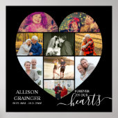 Poster Forever in our Hearts Heart Shaped 9 Photo Collage (Devant)