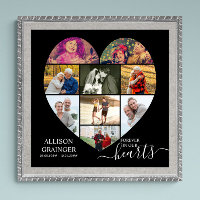 Forever in our Hearts Heart Shaped 9 Photo Collage