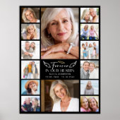 Poster Forever in Our Hearts Multi Photo Collage Memorial (Devant)