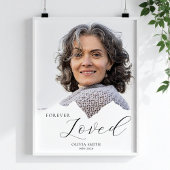 Poster Forever Loved – Minimalist Memorial Photo Custom