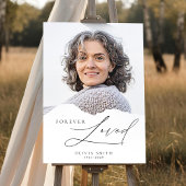 Poster Forever Loved – Minimalist Memorial Photo Custom