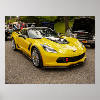 Poster Forfait Jaune C7 z07 Chevrolet Corvette