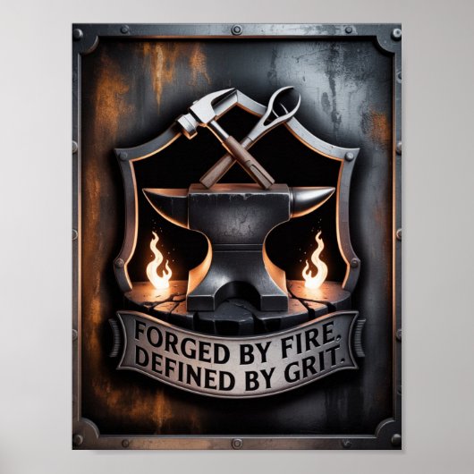 Poster Forgé par le Feu – Emblème de Forge (Devant)