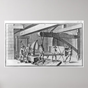 Poster Forgeant une ancre, de "encyclopédie" par Denis