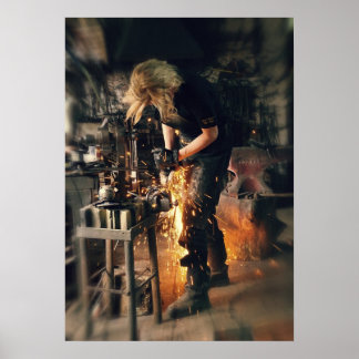 Poster Forgeron au travail