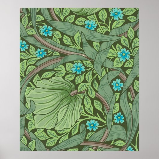 Poster Forget-Me-Nots, Wallpaper de William Morris (Devant)