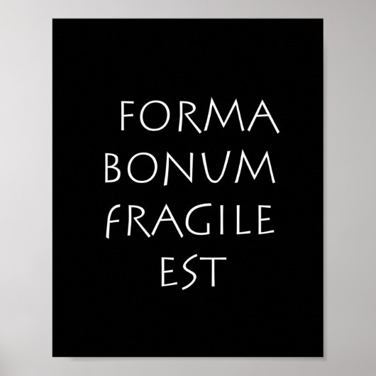 Poster Forma bonum fragile (Devant)