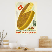 Poster Formaggio vero Emmental Svizzero, Suisse, (Cuisine)