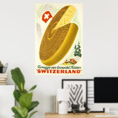 Poster Formaggio vero Emmental Svizzero, Suisse, (Bureau à domicile)