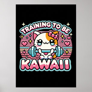 Poster Formation à Be Kawaii - Cute drôle Anime Gym Chat