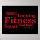 Poster Formation Cool Red Bold Textes GYM Workout (Devant)