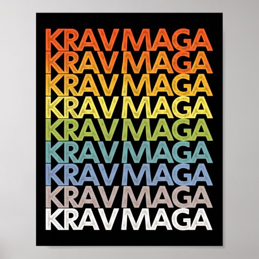 Poster Formation d'autodéfense Krav Mega Arts martiaux Fi (Devant)