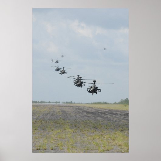 Poster Formation d'hélicoptères Apache AH-64D (Devant)