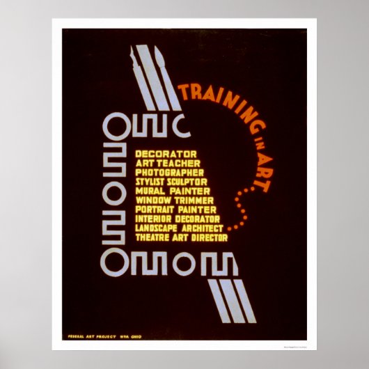 Poster Formation En Art 1937 WPA (Devant)