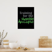 Poster Formation Pour L'Entraînement Drôle De Zombie Apoc (Cuisine)
