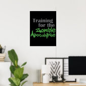 Poster Formation Pour L'Entraînement Drôle De Zombie Apoc (Bureau à domicile)