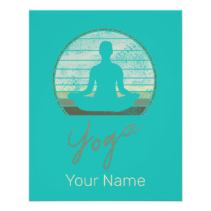 Poster Formation Yoga Conception Vintage Méditation Ou Pi