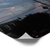 Poster Formations du nuage du coucher du soleil (Coin)