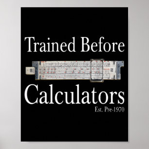 Poster Formé avant les calculatrices est pré 1970