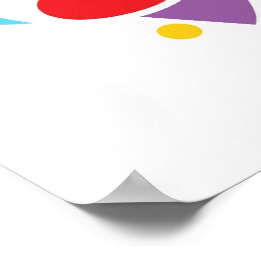 Poster Forme colorée (Coin)