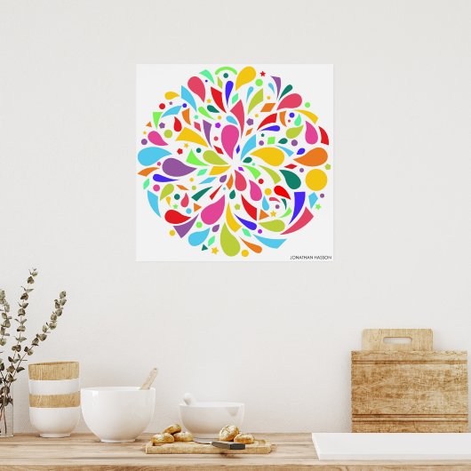 Poster Forme colorée (Cuisine)