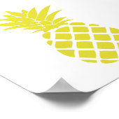 Poster Forme d'ananas décoratif jaune (Coin)