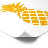 Poster Forme de ananas décoratif orange (Coin)