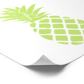 Poster Forme de Ananas Décoratif Vert Citron (Coin)