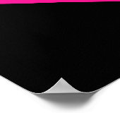 Poster Forme de coeur mou noir et rose profond (Coin)