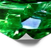 Poster Forme de couleur de conception verte de diamants (Coin)