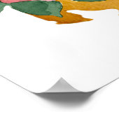 Poster Forme de l'Alabama Fleur de Camélia Yellowhammer (Coin)