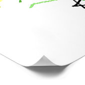 Poster Forme de l'État du Kentucky Cardinal Goldenrod (Coin)