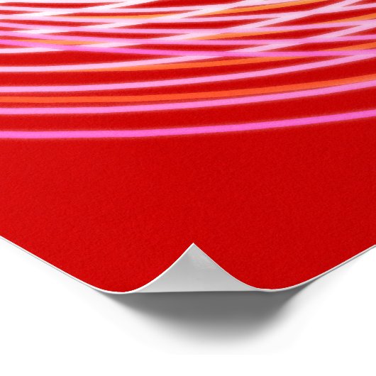 Poster Forme de lune éclatée, corail, rouge foncé (Coin)